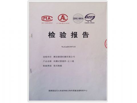 點(diǎn)擊查看詳細(xì)信息<br>標(biāo)題：檢測報(bào)告(正三通) 閱讀次數(shù)：4378